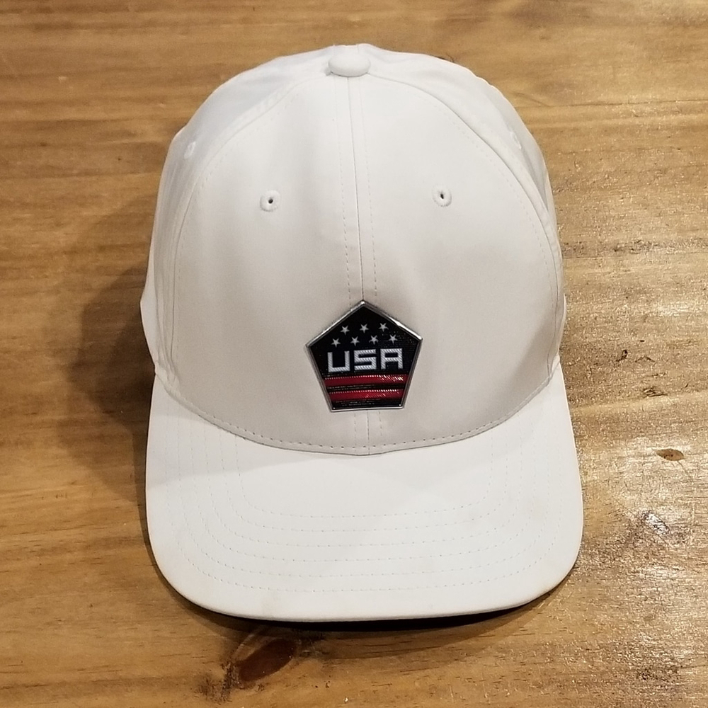 Callaway Golf USA Hat Snapback White Flag America Logo One Size Adjustable